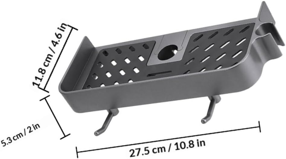 3Pcs Gunmetal Shower nizer with Sliding Drawers Adjustable Shower Pole Storage Shelf for Bathroom Accessories Soap & Sundries Holder Space-Saving Solution