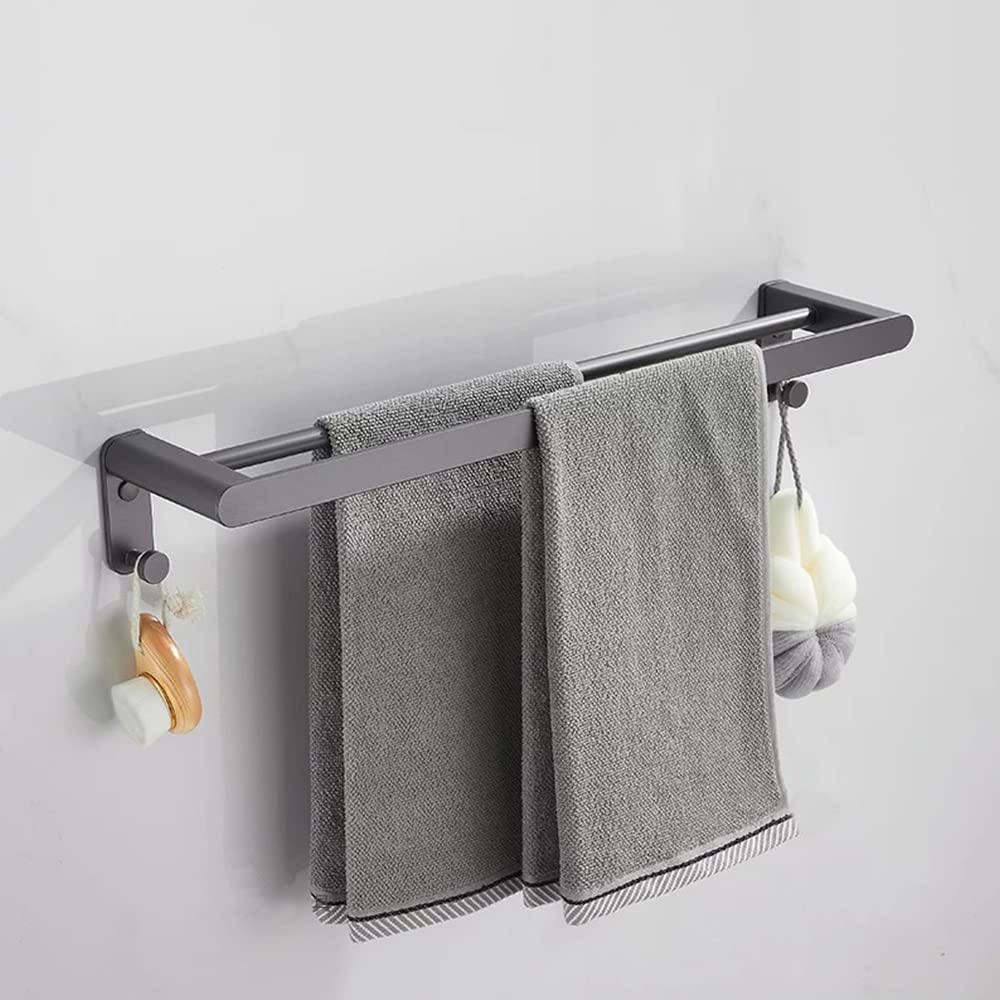 Shower Caddy,Bathroom Shelf Shelves Gunmetal Gray Corner Bathroom Aluminum Metal Towel Rail Rack Rustproof Durable Kitchen Shelf/Double Corner Shelf