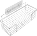 Alipis Wall-mounted Storage Rack in Stainless Steel Non-punch Installation for Kitchen Bathroom Shelves Includes Adhesive Stickers for Easy Placement for Organizing Sundries and Items