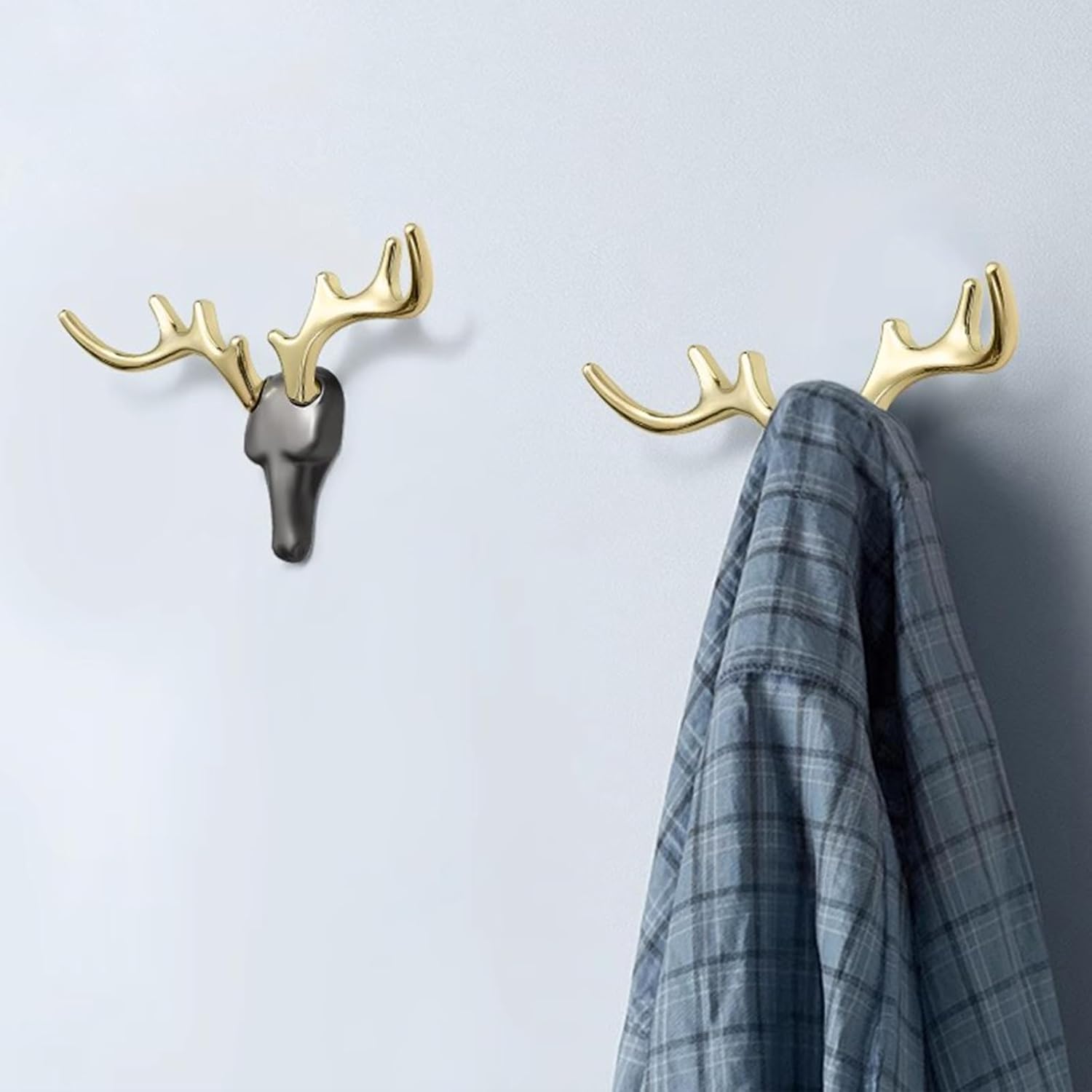 Heavy Duty Wall Hooks for Hanging, Decorative Metal Coat Hooks, Modern Design for Closet, Entryway, Bathroom, Towel & Bag Storage