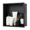 Stainless Steel Shower Niche, 70x26x10cm Recessed Wall Niche No Tile Needed Double Layer Wall Storage Shelf Organizer for Bathroom Kitchen Living Room