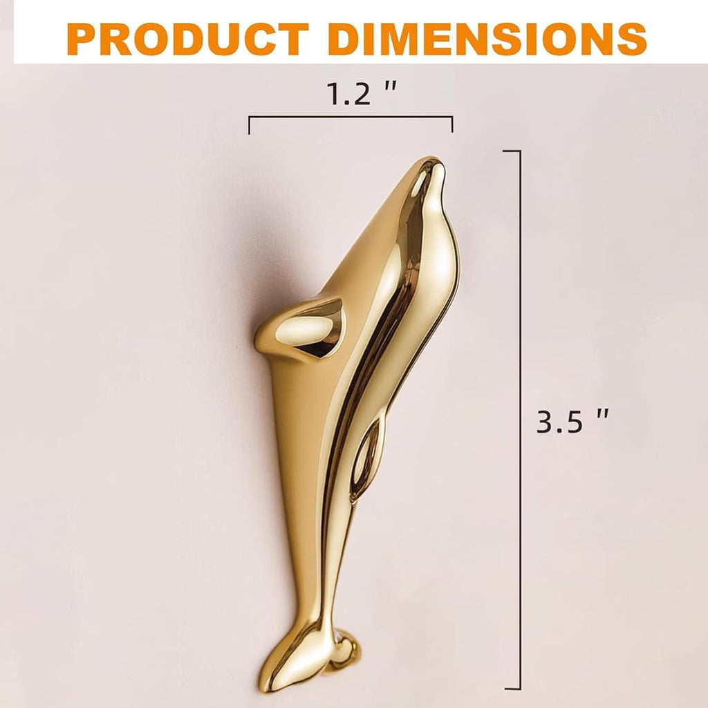 Heavy Duty Wall Hooks for Hanging - Modern Metal Coat and Towel Hangers for Closet, Entryway, Bathroom, and Shoe Cabinet