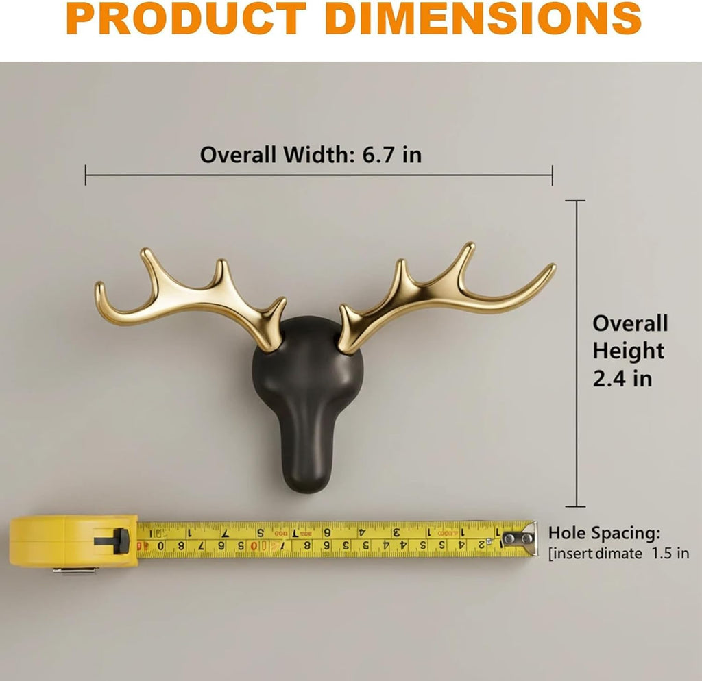 Heavy Duty Wall Hooks for Hanging, Decorative Metal Coat Hooks, Modern Design for Closet, Entryway, Bathroom, Towel & Bag Storage