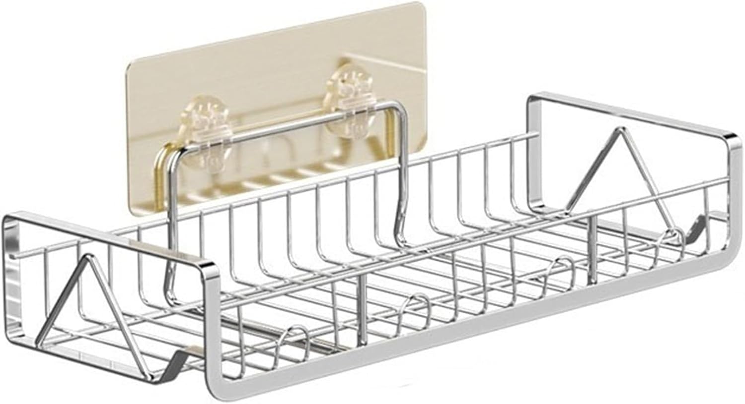 Bathroom shelf, Adhesive Shower Caddy with Hooks, No Drilling Required, Ideal for Kitchen & Bathroom Sundries Storage