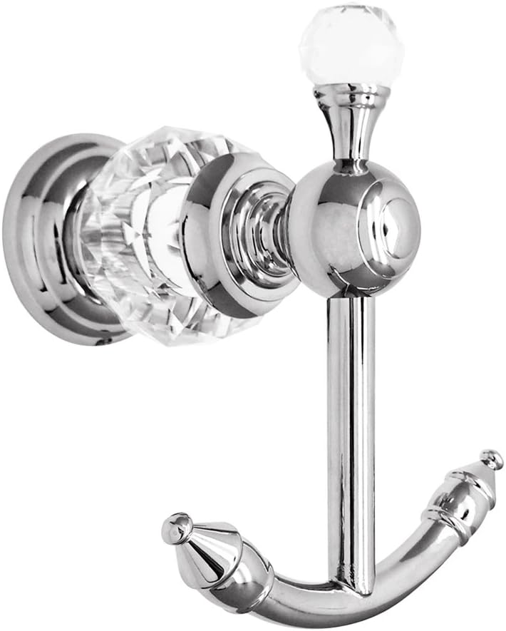 Crystal Brass Towel Hook Wall Mounted,Polished Chrome
