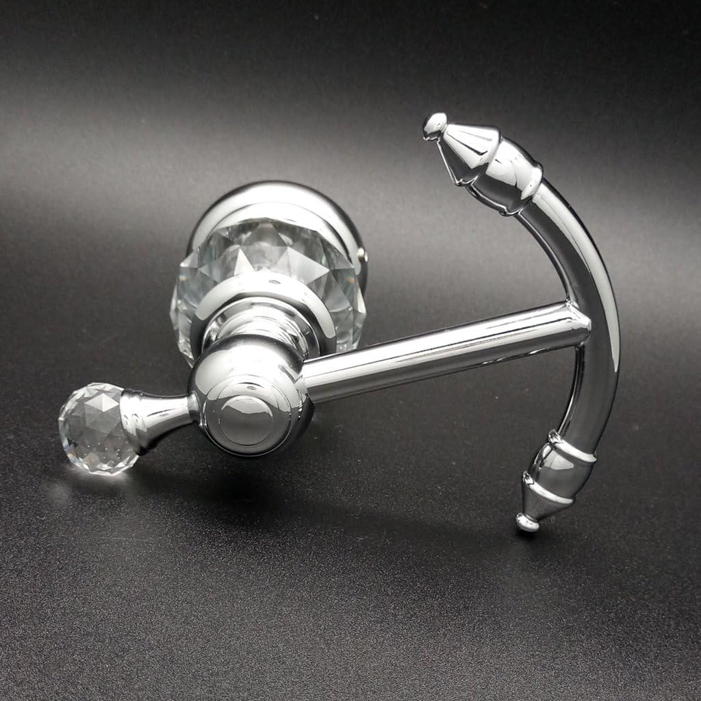 Crystal Brass Towel Hook Wall Mounted,Polished Chrome