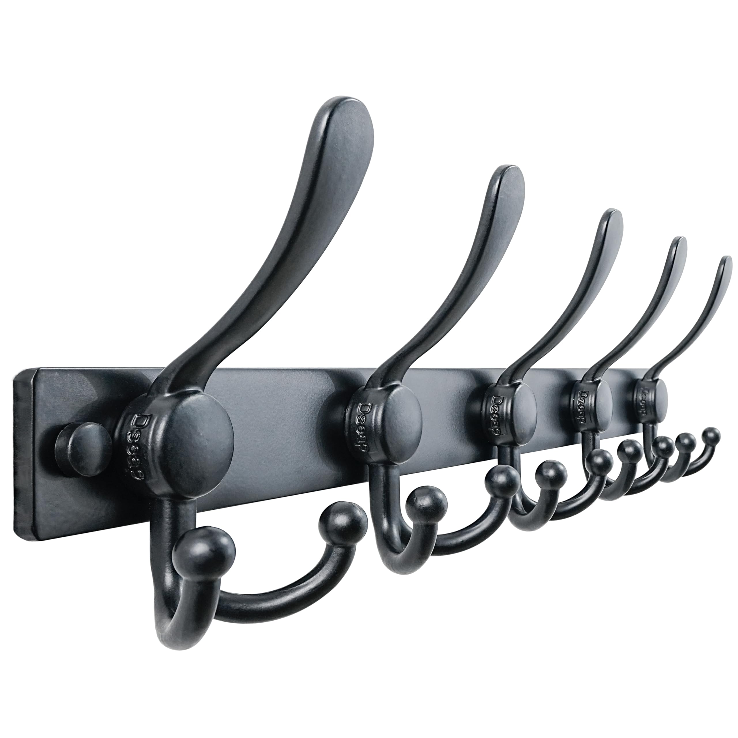 Dseap Coat Rack Wall Mount 2.0 Pro: Heavy Duty 300% Thicker, Stainless Steel Wall Coat Hooks Hanger for Clothes Jackets Hats Entryway Closet, MaxStrong Series, Pink, Pack of 2