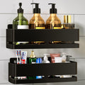 5-Piece Grey No-Drill Wall Mount Bathroom Storage Rack with Soap Dish & Toothbrush Holder, Multi-use for Kitchen