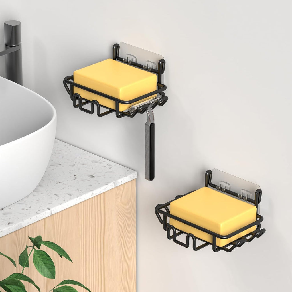 ZUNTO Tension Pole Shower Caddy for Bathroom, 25in-114in Adjustable Floor to Ceiling Shower Organizer with Hooks, Standing Tension Rod Shower Organiser with 2 Soap Holders/Hanging or Adhesive