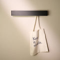 Designfactory Hamburg Coat Hooks Wall Mounted | Metal Clothes Rail | Coat Rack | Coat Hook for Wall | Modern Coat Hanger with Hidden Hooks | 80 cm | Matt White