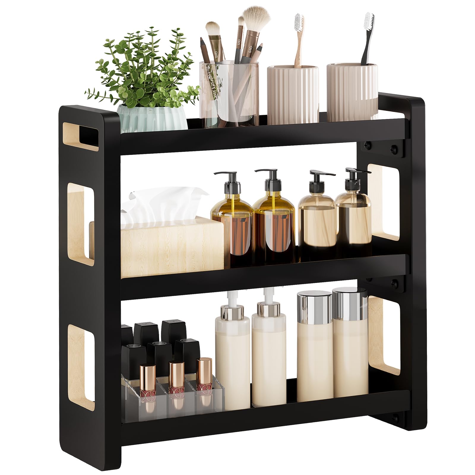 Bathroom Counter Organizer,Bathroom Counter Shelf,Bathroom Organizers,Under Sink Organizer,Cologne Organizer For Men,Cologne Cabinet,Father Day Gift for Dad(Acacia 3 Tier)