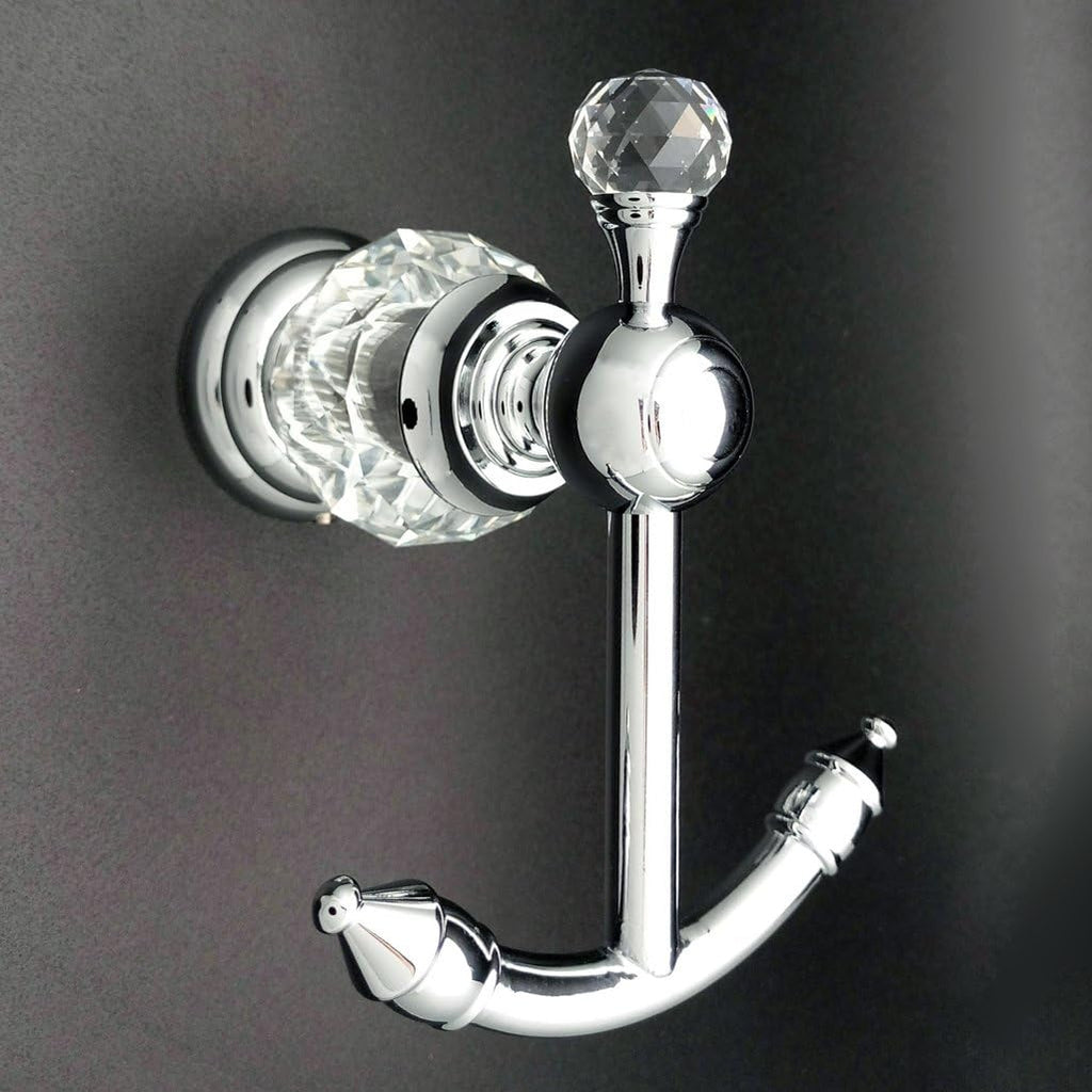 Crystal Brass Towel Hook Wall Mounted,Polished Chrome