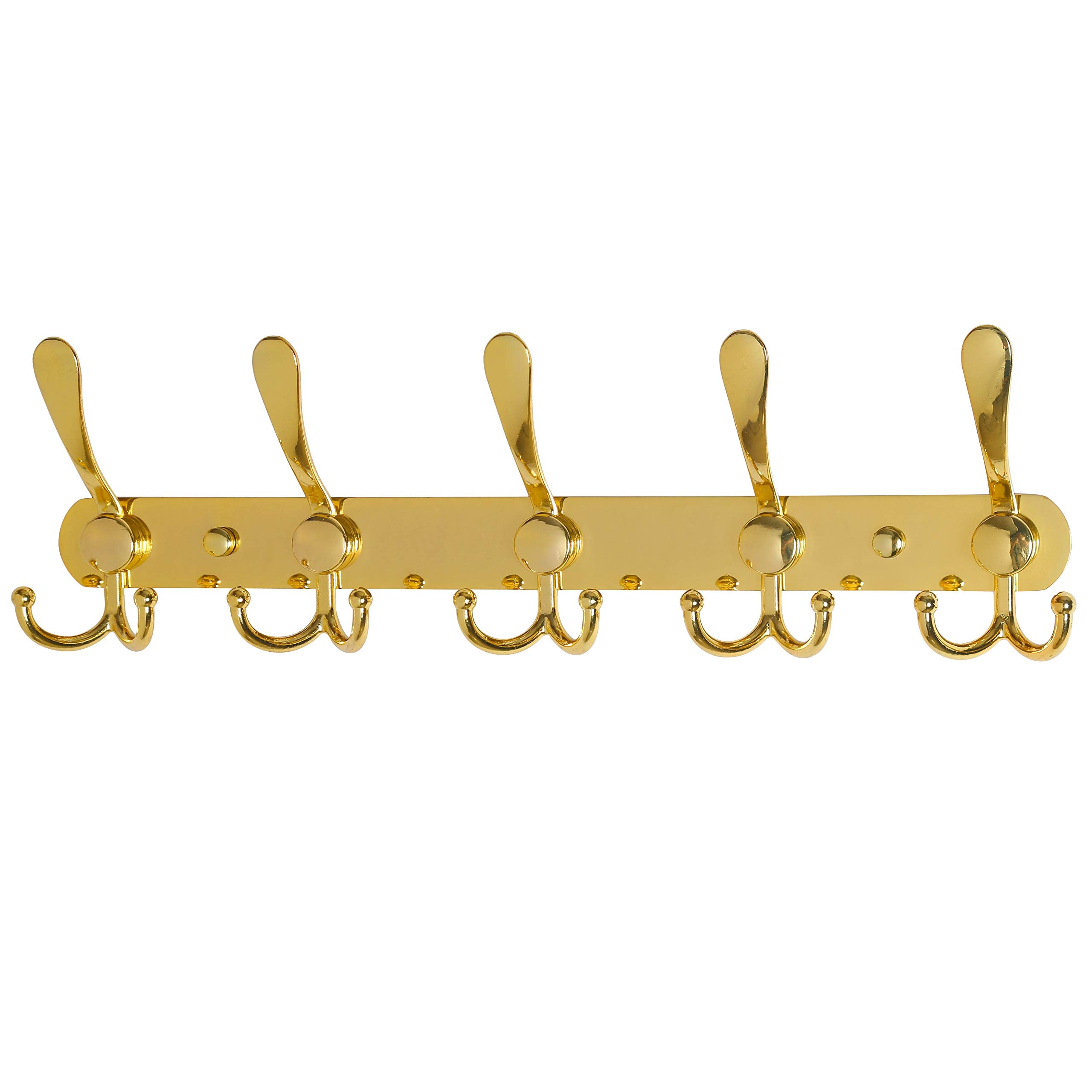 Dseap Coat Rack Wall Mount - 74cm Long 8-Tri-Hooks, Heavy Duty, Stainless Steel, Metal Coat Hanger Rail Wall Hooks for Coats Hats Clothing Clothes Purse Mudroom Entryway, Black