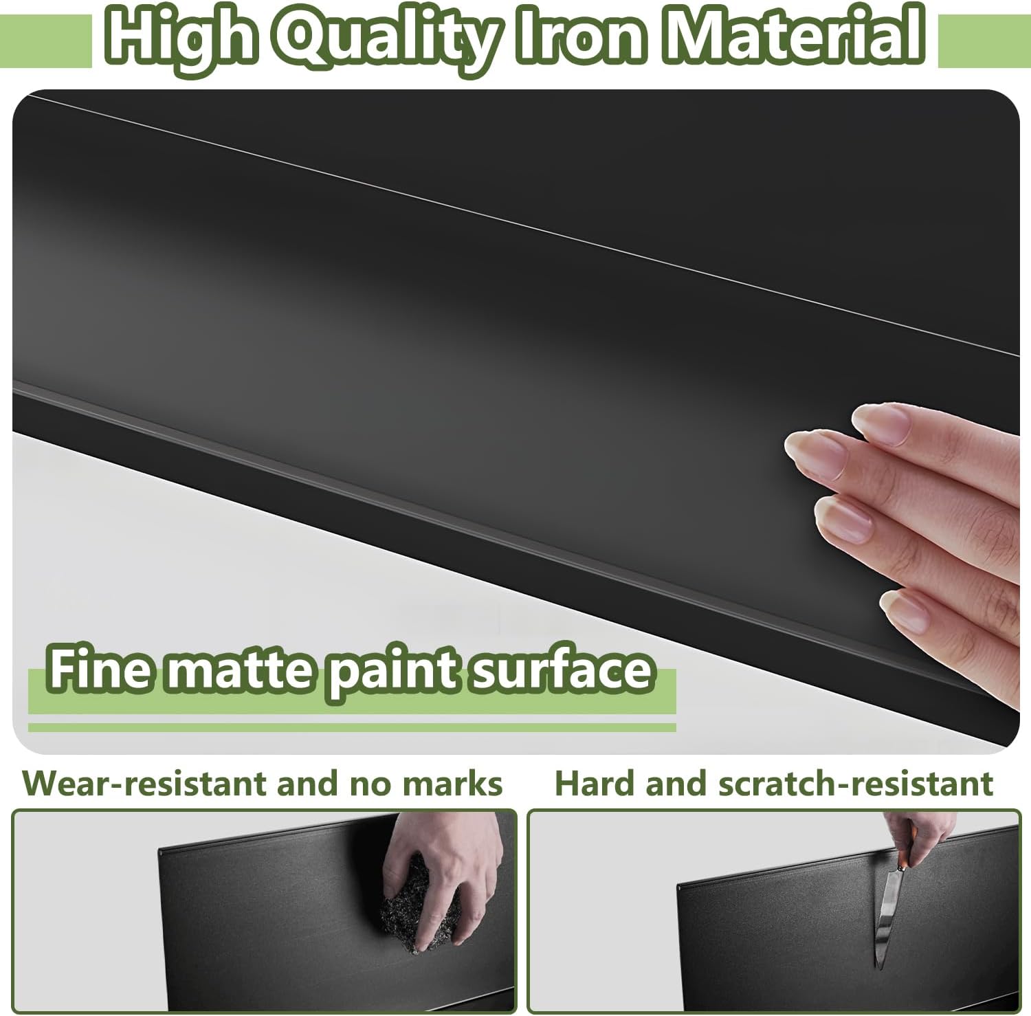 Metal Wall Mounted Floating Shelves with Led Lights, Hanging Display Rack for Livingroom Kitchen Bathroom, Built-in Illuminated Led Light Display Shelf,Black,80CM