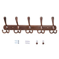 Dseap Coat Rack Wall Mount - 74cm Long 8-Tri-Hooks, Heavy Duty, Stainless Steel, Metal Coat Hanger Rail Wall Hooks for Coats Hats Clothing Clothes Purse Mudroom Entryway, Black