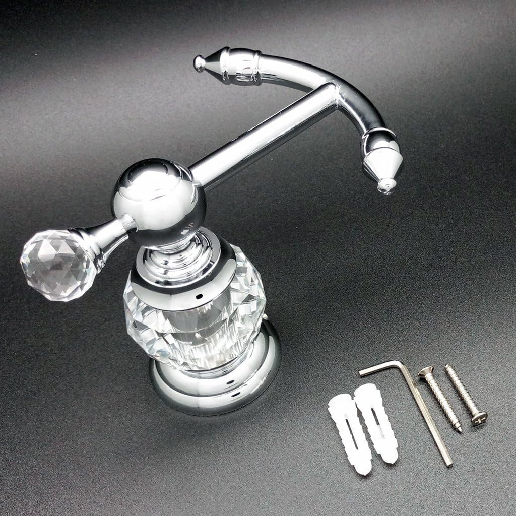 Crystal Brass Towel Hook Wall Mounted,Polished Chrome