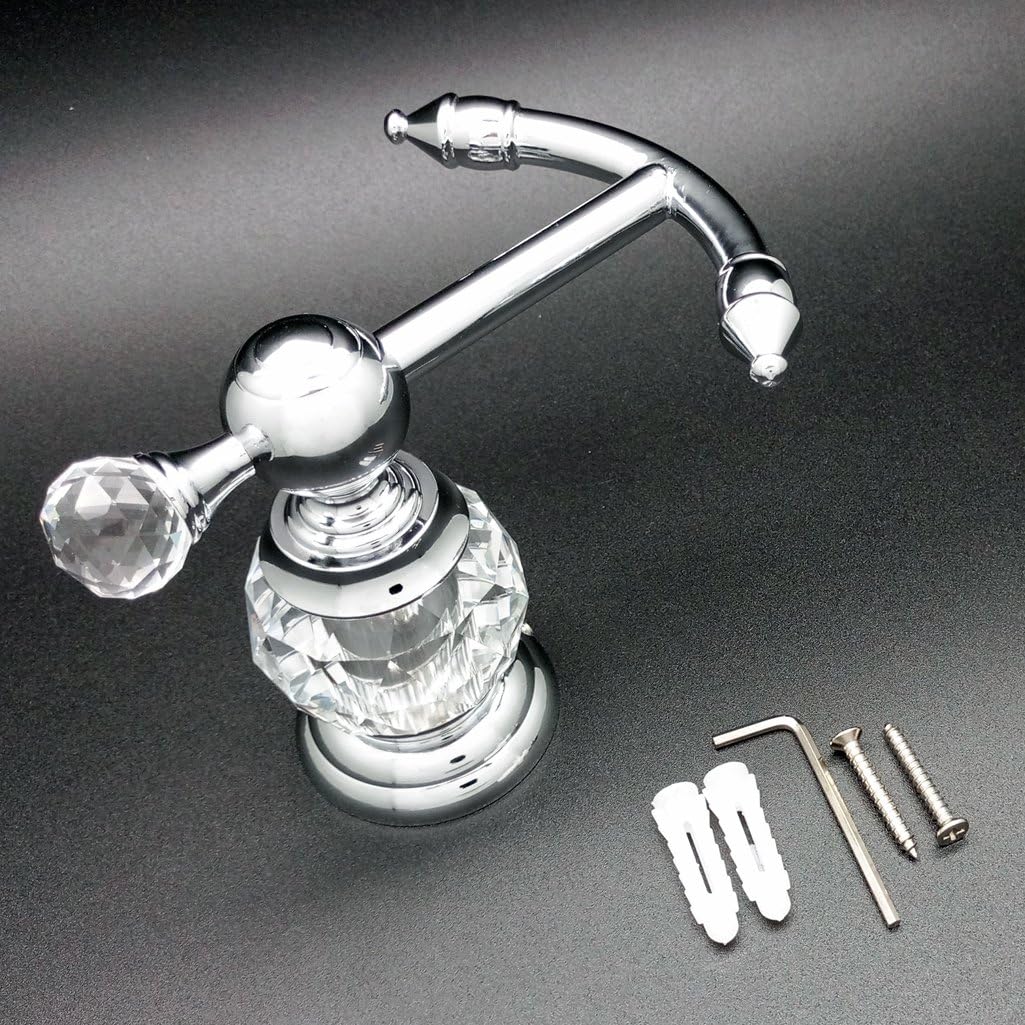 Crystal Brass Towel Hook Wall Mounted,Polished Chrome