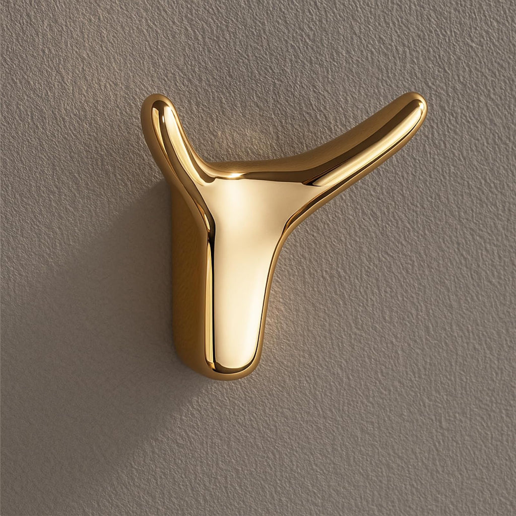 Heavy Duty Wall Hooks for Hanging, Decorative Metal Coat Hooks, Modern Design for Closet, Entryway, Bathroom, Towel & Bag Storage