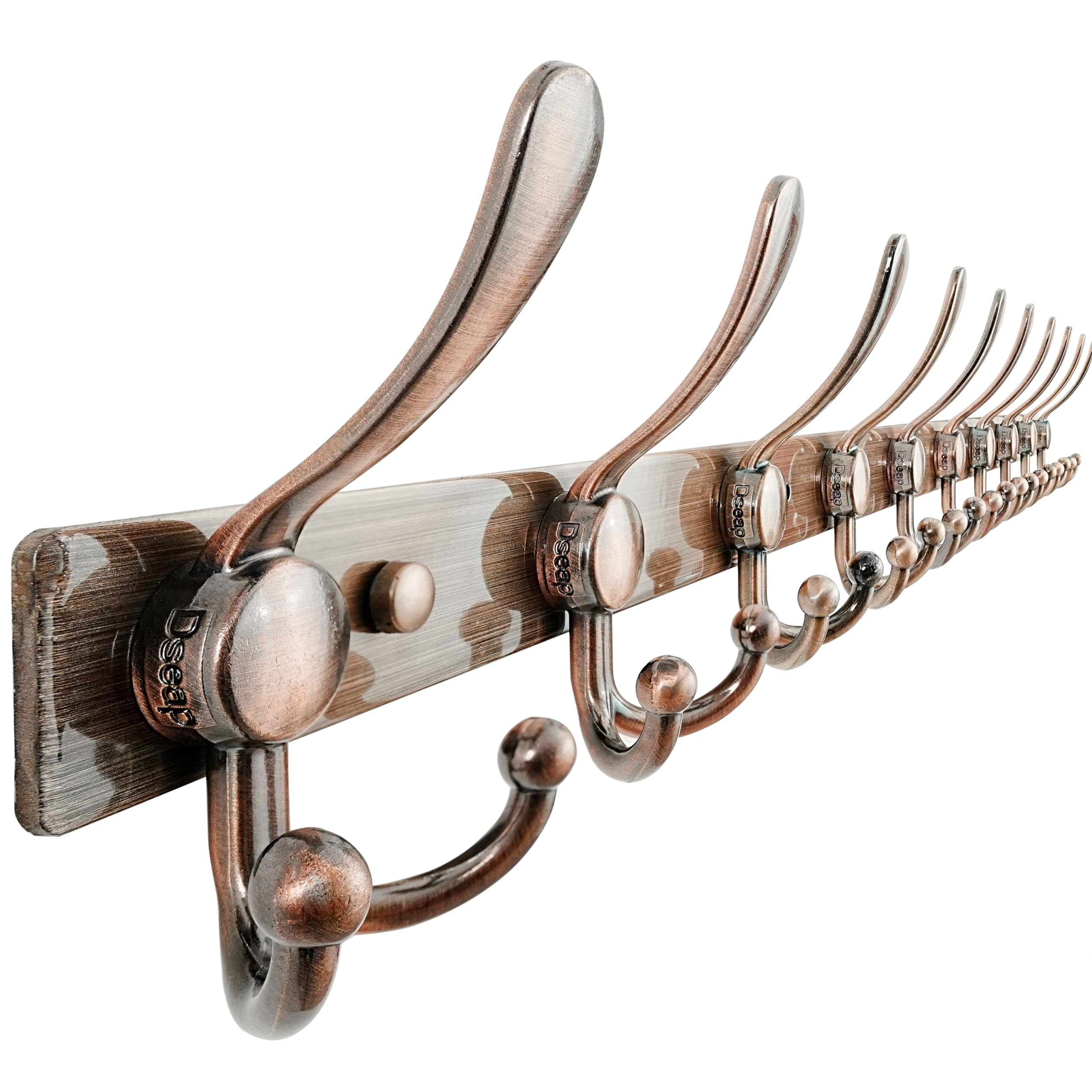 Dseap Coat Rack Wall Mount 2.0 Pro: Heavy Duty 300% Thicker, Stainless Steel Wall Coat Hooks Hanger for Clothes Jackets Hats Entryway Closet, MaxStrong Series, Pink, Pack of 2