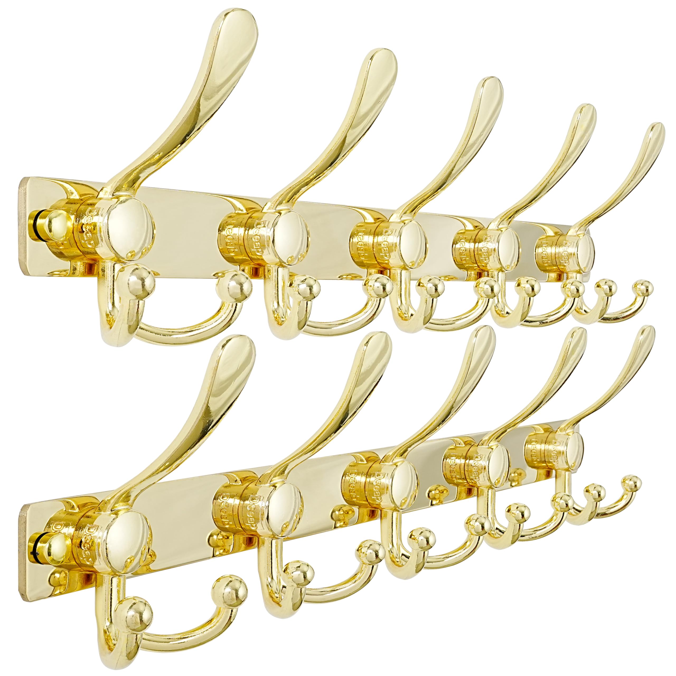 Dseap Coat Rack Wall Mount 2.0 Pro: Heavy Duty 300% Thicker, Stainless Steel Wall Coat Hooks Hanger for Clothes Jackets Hats Entryway Closet, MaxStrong Series, Pink, Pack of 2