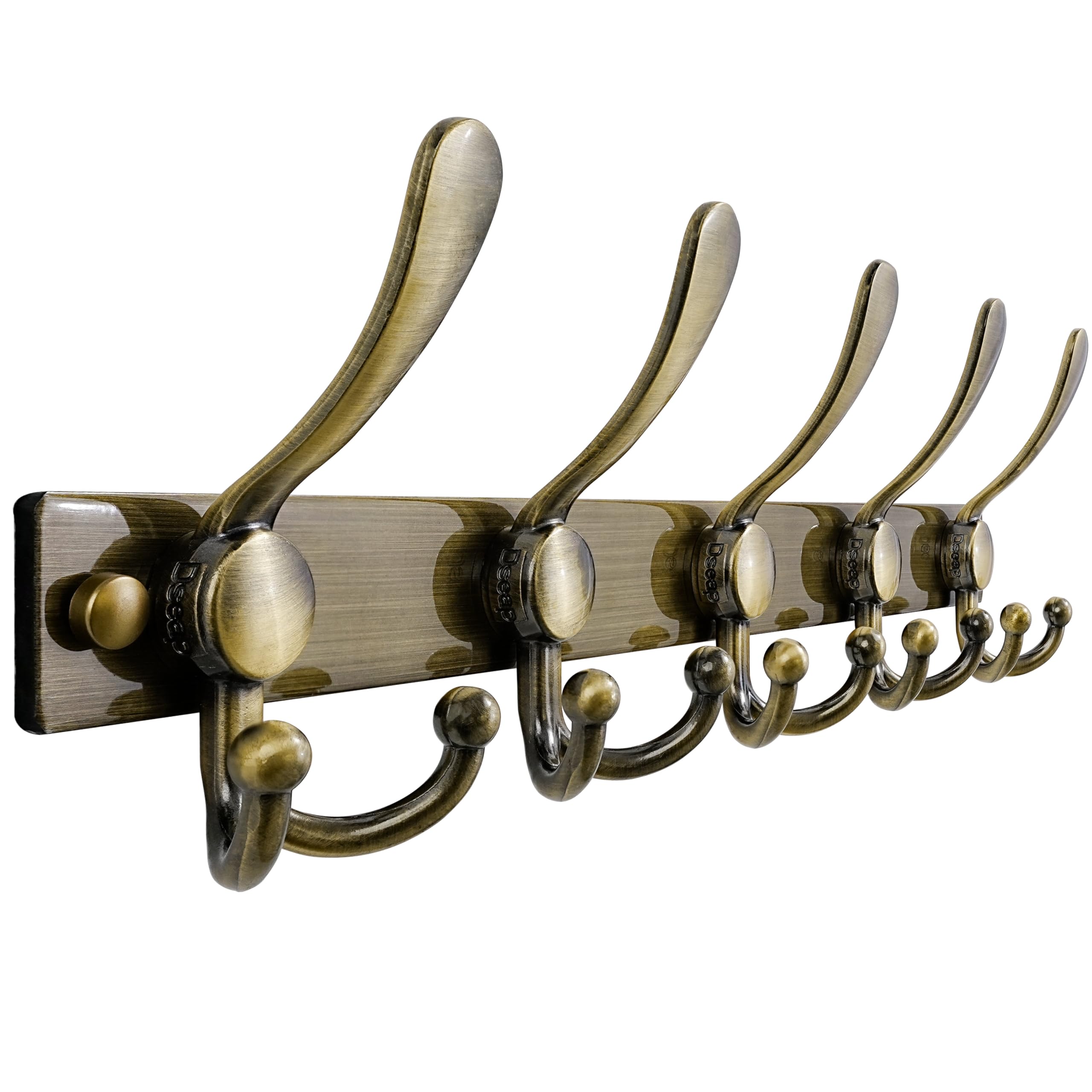 Dseap Coat Rack Wall Mount 2.0 Pro: Heavy Duty 300% Thicker, Stainless Steel Wall Coat Hooks Hanger for Clothes Jackets Hats Entryway Closet, MaxStrong Series, White, Pack of 2