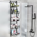 Orimade Over the Door Shower Caddy Adjustable Hanging Organizer Shelf Rustproof with Hook,Shampoo Holder Bathroom Shelf with Soap Holder,Shower Basket with Suction Cup Extra Large, 5 Tier (US Patent)